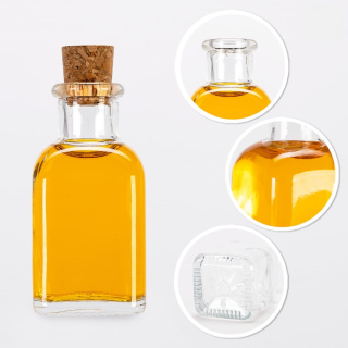 Bottiglia di vetro 5pz 50ml 8cm QUADRA