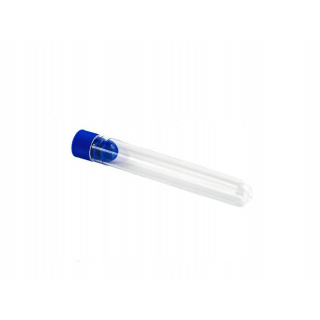 Provetta PS 12x75mm con tappo blu 100 pezzi