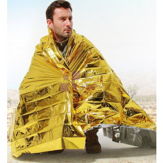 Pellicola termica 160x210cm dorata per la sopravvivenza coperta di salvataggio