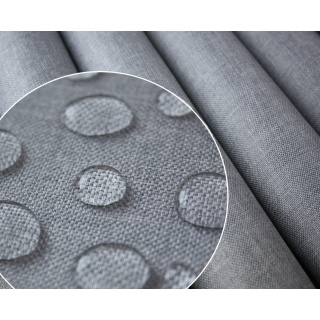 Tessuto impermeabile effetto lino grigio chiaro 160x50cm 210g/m²