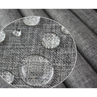 Tessuto idrorepellente effetto lino grigio scuro 160x50cm 210g/m²