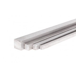Barra quadrata 1m 20x20mm tondo metallico