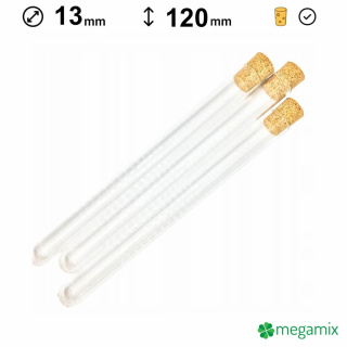 Provette di vetro 120mm diametro 13mm 10pz