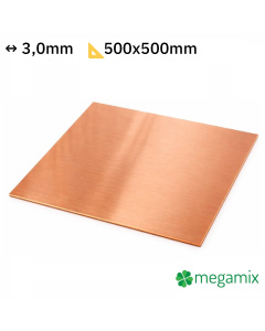 Lamina di rame spessore 3,0 mm dimensione 500x500 mm forma in rame Cu