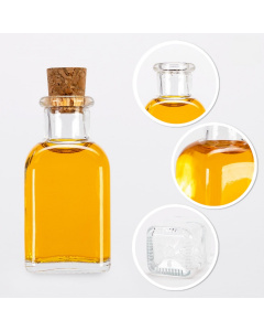 Bottiglia di vetro 5pz 50ml 8cm QUADRA