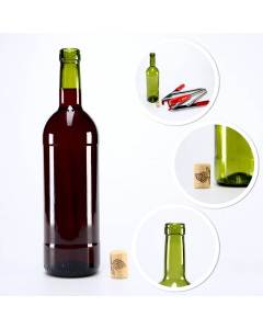 Bottiglia di vino in vetro 750ml oliva