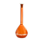 Bicchiere misurino in vetro arancione, 100 ml, classe A, giunzione molata 12/21, con certificato – GLASSCO