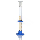 Cilindro graduato in vetro con tappo in sughero PP e base in PP, 10 ml, classe A, scala marrone, giuntura macinata 10/19, con certificato – GLASSCO