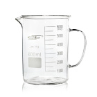 Beuta bassa con manico e beccuccio, 100 ml, vetro borosilicato (BORO 3.3), ISO 3819, DIN 12331