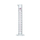 Cilindro di misurazione PMP, classe A, con beccuccio e scala rossa – 100 ml, DIN 12681, ISO 6706