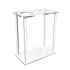 Supporto doppio per imbuto Imhoff in PC – trasparente, stabile, fori da 85 mm