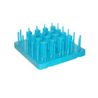 Porta provette Falcon tipo Riccio, 50 posti da 15 ml e 25 posti da 50 ml – PP, autoclavabile
