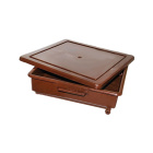 Vassoio da laboratorio in PP arancione – 225 × 225 × 50 mm