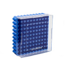 Box na skúmavky a kryoskúmavky 100 miest, polykarbonát, -196°C až +121°C – modrý