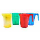 Set di tubi in PP con manico, 1000 ml, 4 pezzi (blu, giallo, rosso, verde) – scala su entrambi i lati