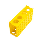 Porta provette 4 in 1, piccolo, giallo – PP, 170 × 90 × 50 mm, da laboratorio