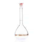 Beuta graduata in vetro, 100 ml, classe B, scala marrone, giunto smerigliato 14/23