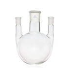 Banca a tre bocche con fondo rotondo, bocche dritte, 1000 ml, conicità 29/29/29, vetro borosilicato (BORO 3.3)