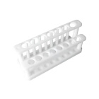 Porta provette a due file in PP, 7 posti 21,5 mm e 8 posti 17,5 mm, con perni – da laboratorio