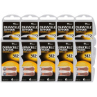Batterie per apparecchi acustici 60 pezzi Duracell DA312/6C