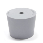 Gumová zátka s otvorom fi 32/26 mm, výška 30 mm, sivá - univerzálny tesniaci uzáver