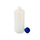 Fľaša LDPE 250 ml s modrým uzáverom – priemer 54 mm, výška 138 mm