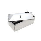 Vasca in acciaio inox 18-8 con coperchio, 500×200×80 mm – da laboratorio