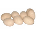 Uova di legno per decorazioni pasquali 1 pz gallina