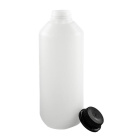 Fľaša LDPE 1000 ml s čiernym uzáverom a poistným krúžkom