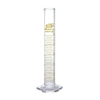 Cilindro graduato in vetro, 500 ml, classe B, scala marrone, vetro, base esagonale