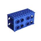 Porta provette Falcon, rinforzato, 8 posti – PP, blu, 200 × 120 × 95 mm