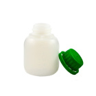 Fľaša HDPE 100 ml so zeleným uzáverom s poistnou plombou na kvapaliny a sypké materiály