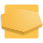 Pannello acustico esagonale giallo banana 50x50 cm spessore 3cm esagono