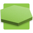 Pannello acustico esagonale verde chiaro 50x50 cm spessore 5 cm esagono