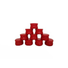 Tappo in alluminio a vite 28/18 mm 50 pezzi rosso