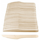 Coltelli di legno monouso 100 pezzi 16cm Eco
