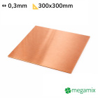 Lamina in rame 300x300x0,3 mm
