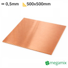 Lamina di rame 500x500x0,5 mm