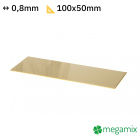 Piastra di ottone 100x50x0,8 mm