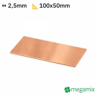 Lamina di rame 100x50x2,5 mm