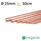 Barra di rame Φ25mm 50cm
