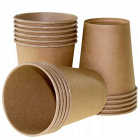 Bicchieri di carta Eco 250ml marroni 100pz 9cm