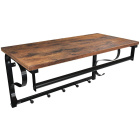 Scaffale con appendini 60x30x31,7cm rustico marrone metallo nero