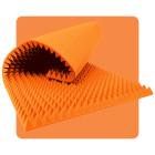 Pannello acustico in schiuma Piramide 200×100 cm 8 cm arancione