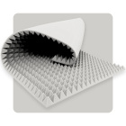 Pannello acustico in schiuma Piramide 200×100 cm 4 cm grigio chiaro