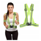 Gilet riflettente con cinturini per corsa regolabile