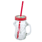 Set di bicchieri con cannuccia e coperchio Fox 450 ml 6 pz