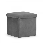 Sedia pieghevole con spazio di archiviazione L 36x38x38cm velluto grigio