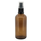 Bottiglia di vetro marrone 100ml con spray