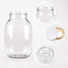 Contenitore di vetro barattolo 3000ml 24cm con coperchio